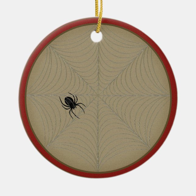 Ornamento de Papel de História de Aranha de Natal (Frente)