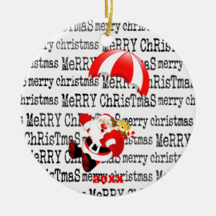 Ornamento de Paraquedas Adorável Jolly Santa Claus