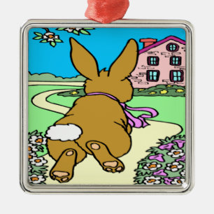 Ornamento de Páscoas de Trilha Bunny