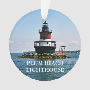 Ornamento de Plum Beach Lighthouse Rhode Island