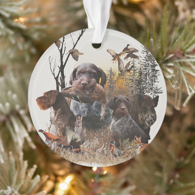 Ornamento de Ponteiro Wirehaired Alemão (Árvore)