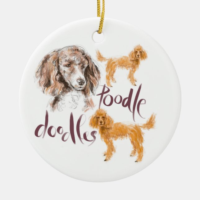 Ornamento de Poodles (Frente)