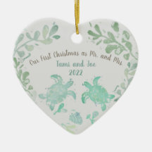 Ornamento de Praia Costeira de Tartaruga do Mar de