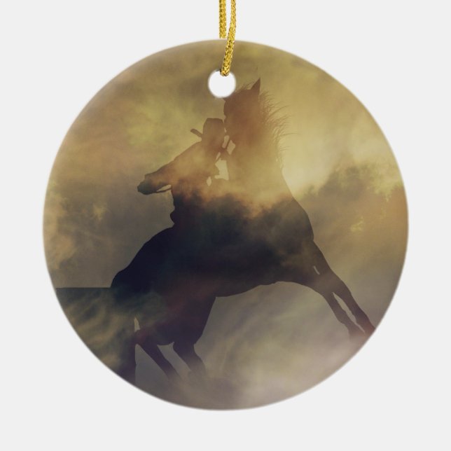 Ornamento de Presente de Barrel Racer (Frente)