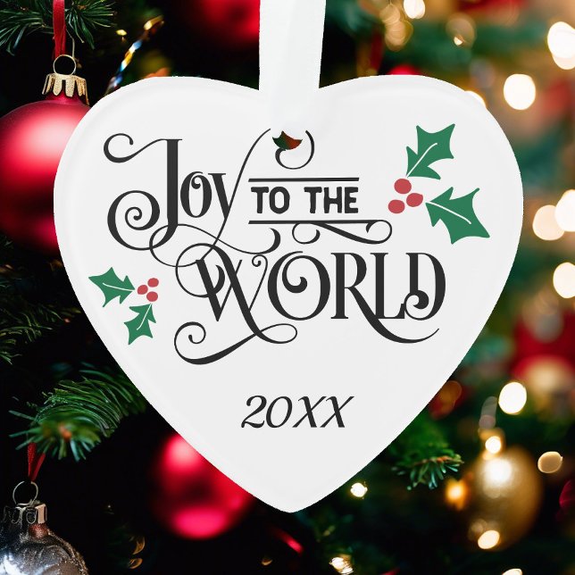 Ornamento de presentes de Natal com Ano ou Texto (Criador carregado)