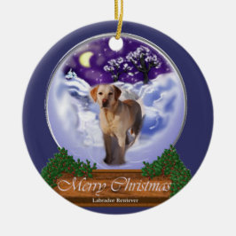 Ornamento de presentes de Natal do Labrador Retrie