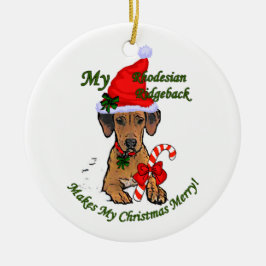 Ornamento de Presentes de Natal Ridgeback Ridgebac
