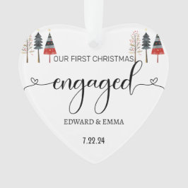 Ornamento de presentes no primeiro Natal personali