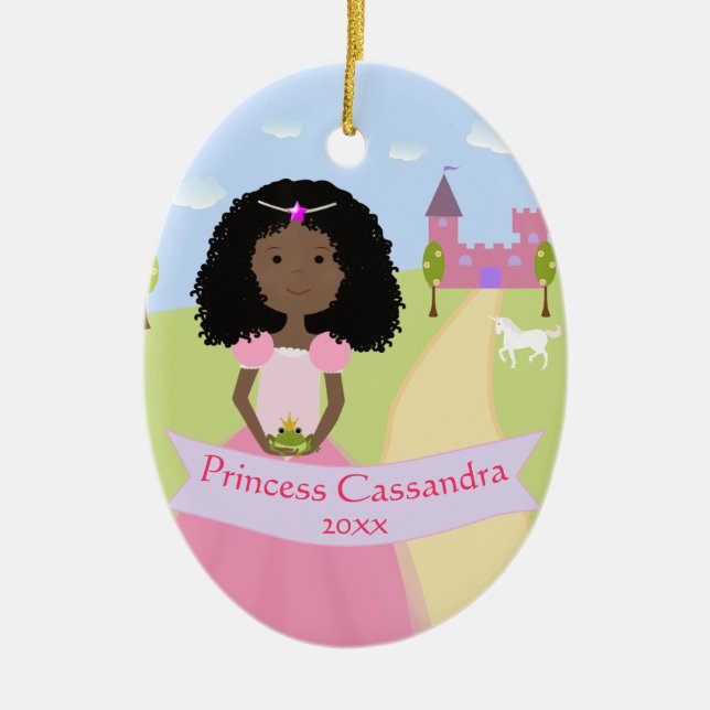Ornamento de Princesa Personalizado com Dois Lados (Frente)
