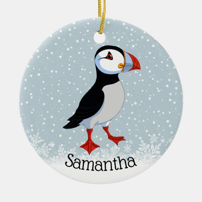 Ornamento de Puffin Bonito (Frente)