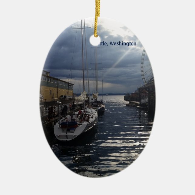 Ornamento de Puget Sound do beira-rio de Seattle (Frente)