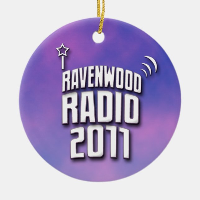 Ornamento de rádio 2011 do feriado de Ravenwood (Frente)