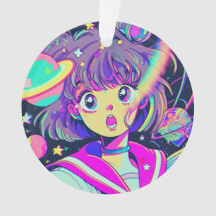 Ornamento de Rapariga de Anime Kawaii