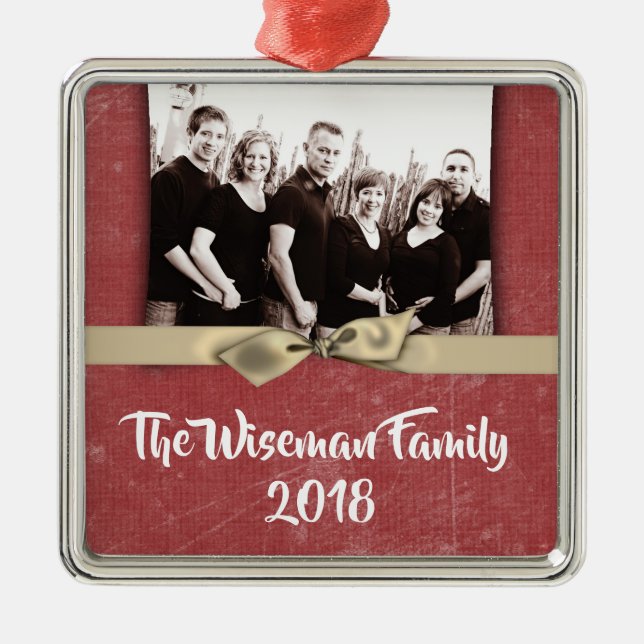 Ornamento de Re-FOTO Personalizado no Natal Dispos (Frente)