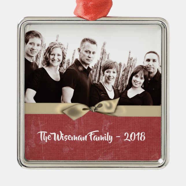 Ornamento de Re-FOTO Personalizado no Natal Dispos (Frente)