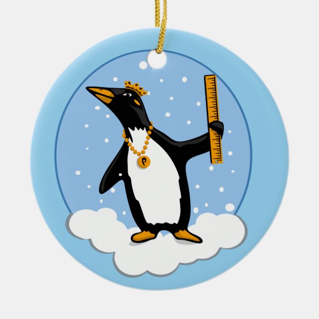 Ornamento de régua de Natal anártica (Frente)