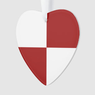 Ornamento de Retângulos vermelhos e brancos