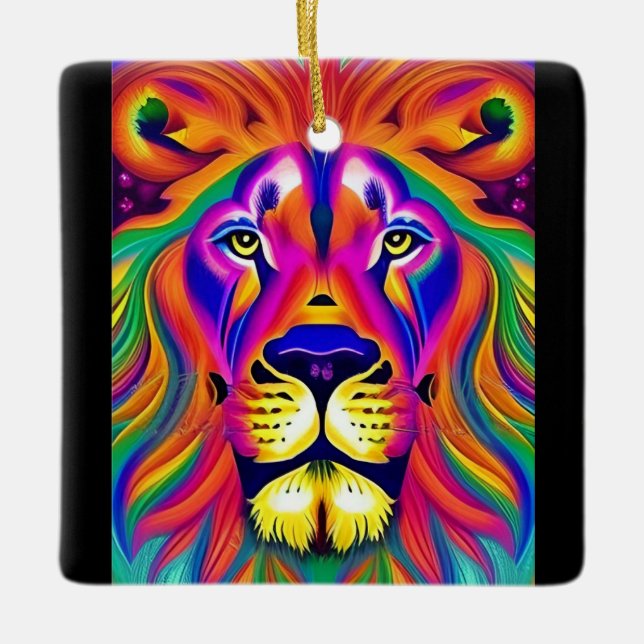 ornamento de rosto de leão (Frente)