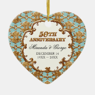 Ornamento de Rua ouro Francesa para 50º Aniversári