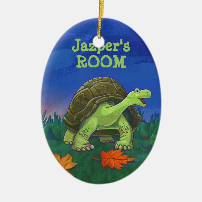 Ornamento de Sala Personalizada de Tortoise Divert (Frente)