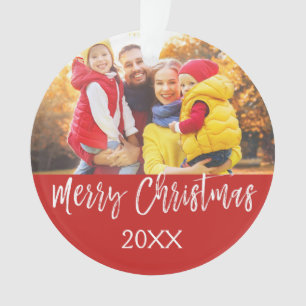 Ornamento de Script com Letras de Feliz Natal