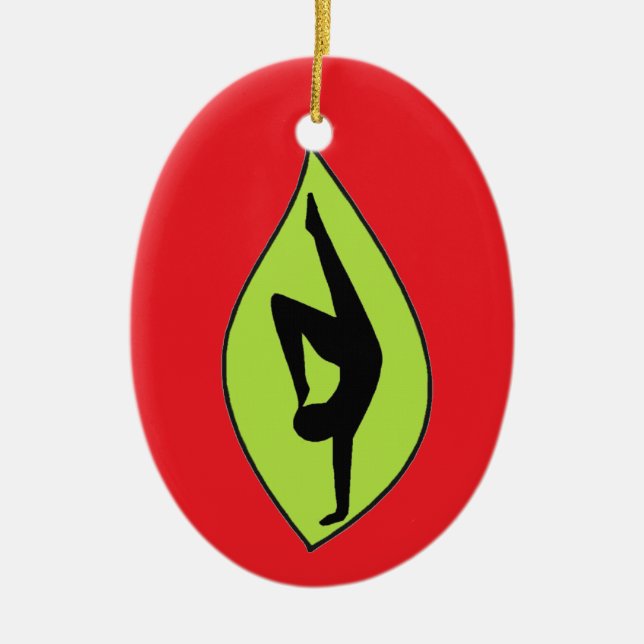 Ornamento de silhuetas de mão - Presente de ioga (Frente)