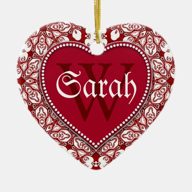 Ornamento de Sinais de Porta de Nome Branco Tribal (Frente)