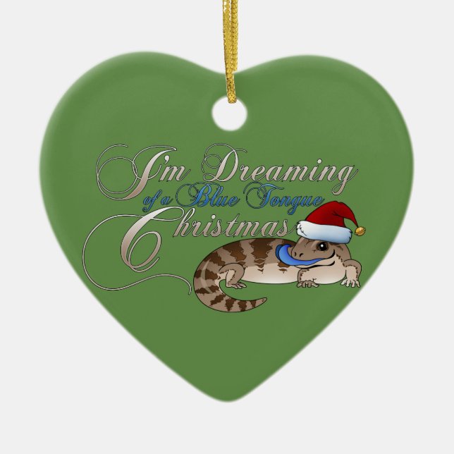 Ornamento de Skink da língua azul (Frente)