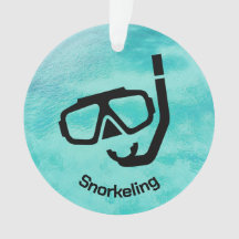 Ornamento de Snorkeling Personalizado