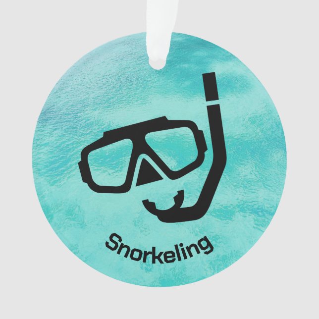 Ornamento de Snorkeling Personalizado (Frente)