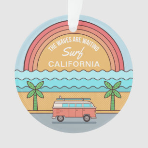 Ornamento de Surfer de Localização Personalizada