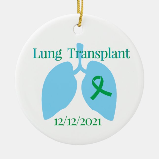 Ornamento de Transplante Pulmonar Personalizável (Frente)