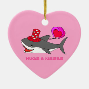 Ornamento de Tubarão-Dia de os namorados