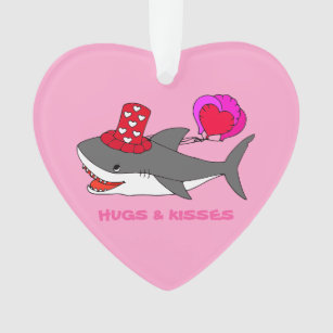 Ornamento de Tubarão-Dia de os namorados
