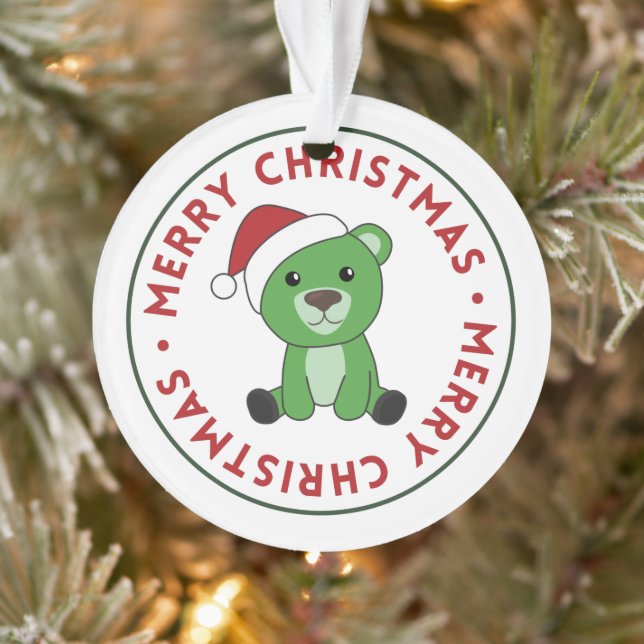 Ornamento de Ursos de Natal Feliz (Árvore)
