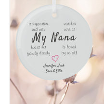 Ornamento de Vidro Personalizado Vovó