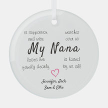 Ornamento de Vidro Personalizado Vovó