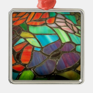 Ornamento De Vidro Púrpura De Flor