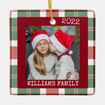 Ornamento de Xadrezes de Buffalo Vermelho Russo