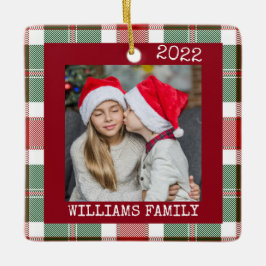 Ornamento de Xadrezes de Buffalo Vermelho Russo