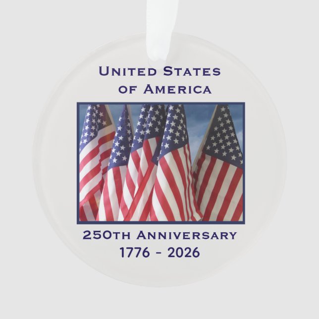 Ornamento Declaration of Independence 250th Anniversary USA  (Frente)