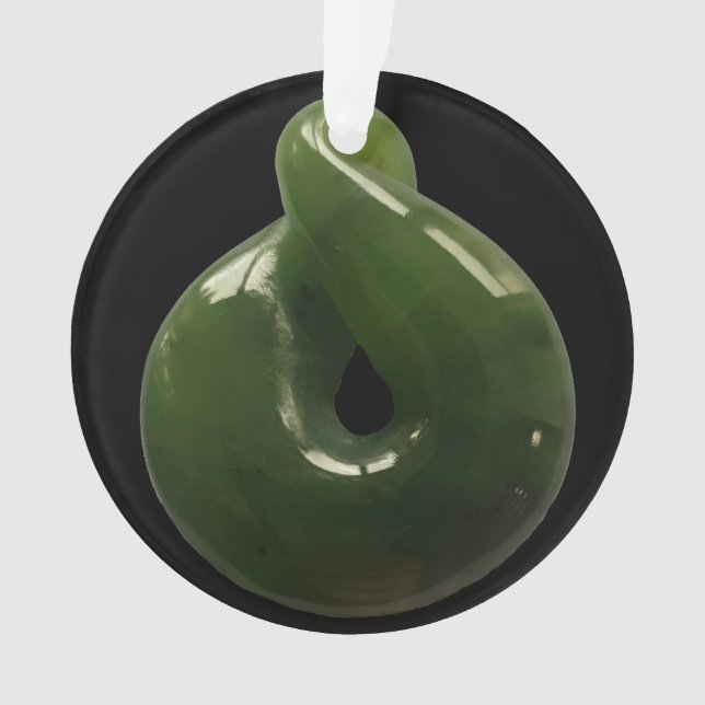 Ornamento Decoração de Greenstone de Natal (Frente)