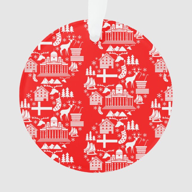 Ornamento Decoração de Natal tradicional finlandesa (Frente)