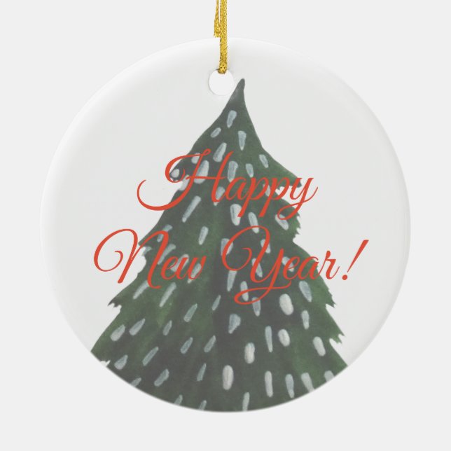 Ornamento decorativo do feliz ano novo (Traseira)