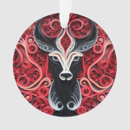 Ornamento Deer de Arte em Papel Enchido 3d