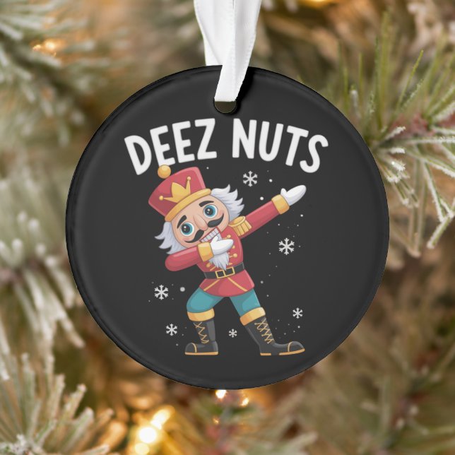 Ornamento Deez Nuts Quebra-Nozes Nozes Natal Engraçado  (Árvore)