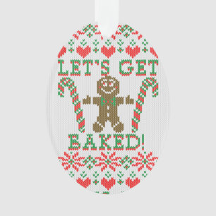 Ornamento Deixe-nos obter cozeu o biscoito do pão-de-espécie