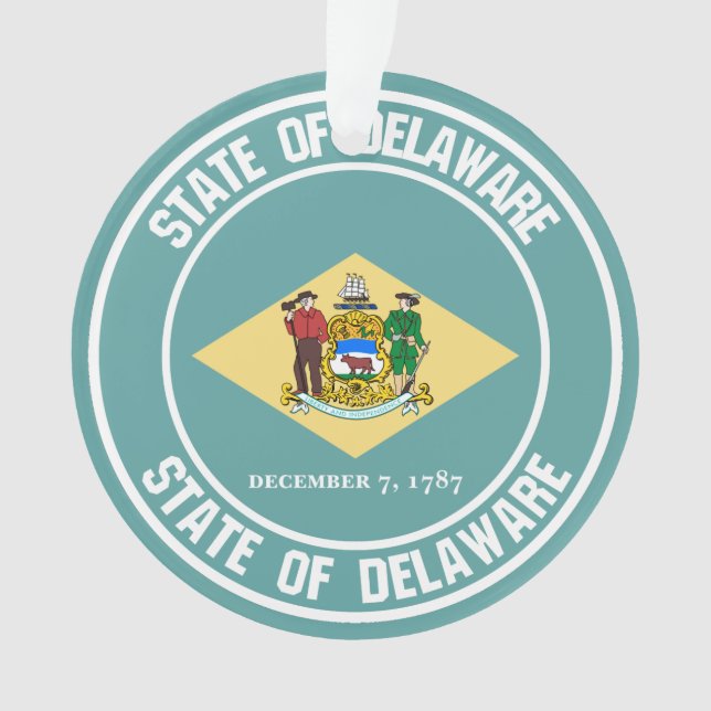 Ornamento Delaware Round Emblem (Frente)
