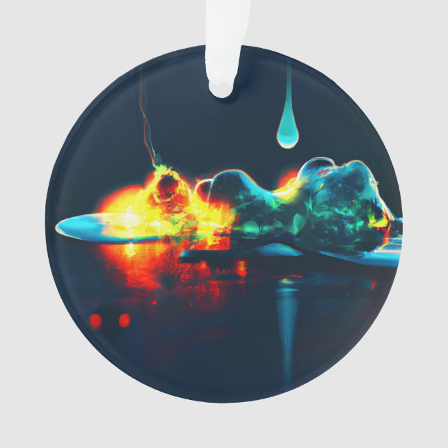 Ornamento Depressão Líquida Brilhante (Frente)