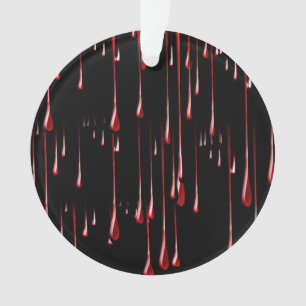 Ornamento Derrames de sangue em fundo preto